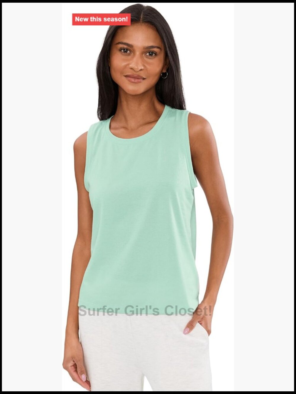 Women's Tri-Blend Racerback Tank Top Relaxed Fit Sleeveless